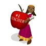 teacher and apple